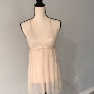 VICTORIAS SECRET Mesh Lace Sheer Babydoll | L